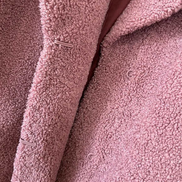 A.L.C. Harlan Open-front Faux-fur Coat In Mauve - Picture 11 of 16